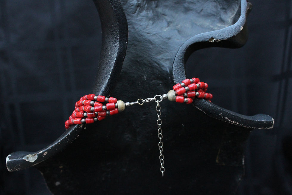Thumbnail: Tibetan Green Turquoise Necklace