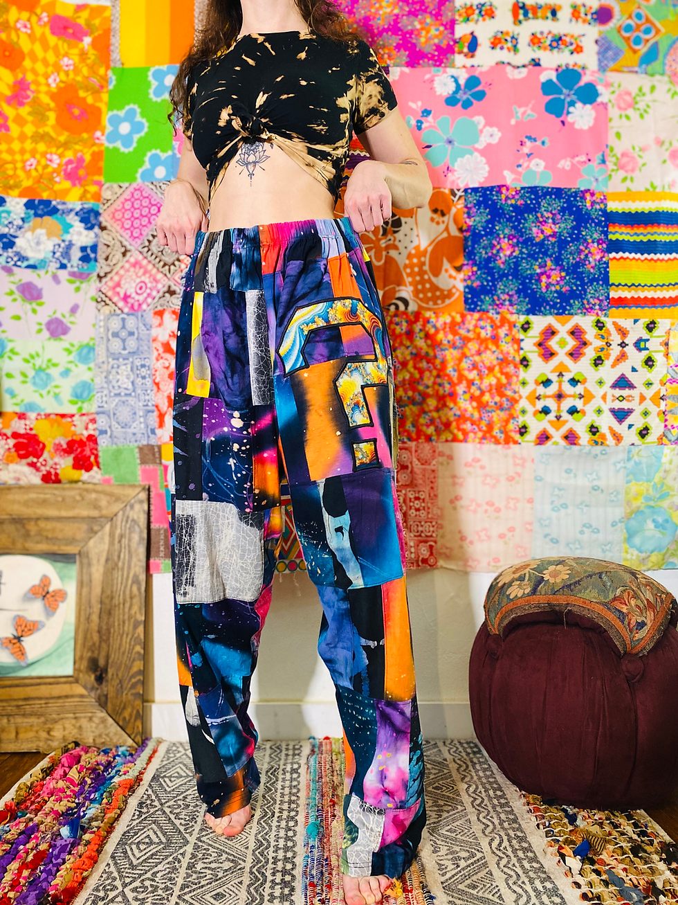 Thumbnail: OOAK Intergalactice Patchwork Tipper ? Pants