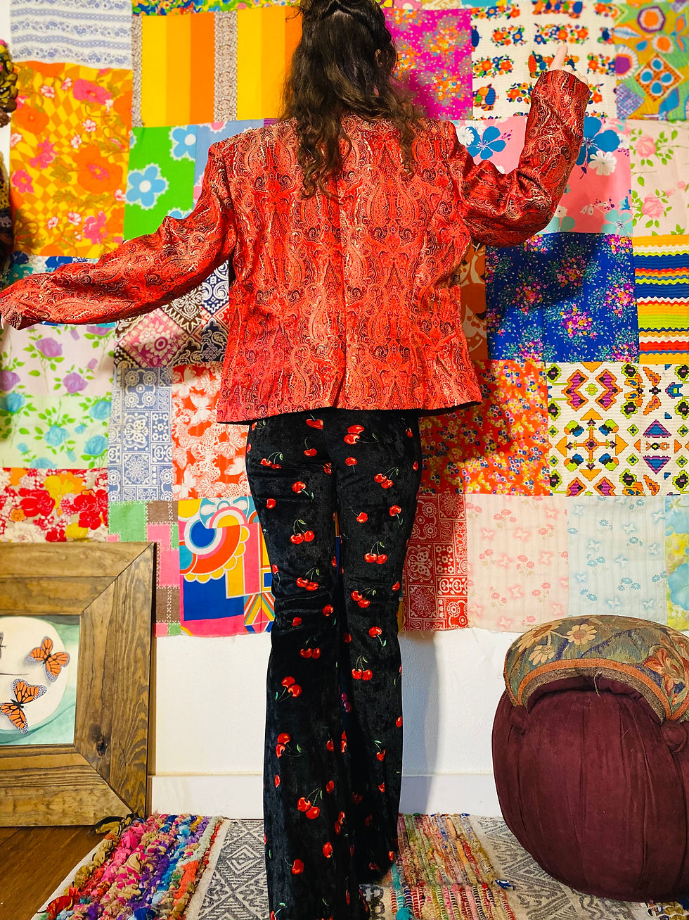 Thumbnail: 90s Chinese-Style Wallpaper Jacket - L/XL