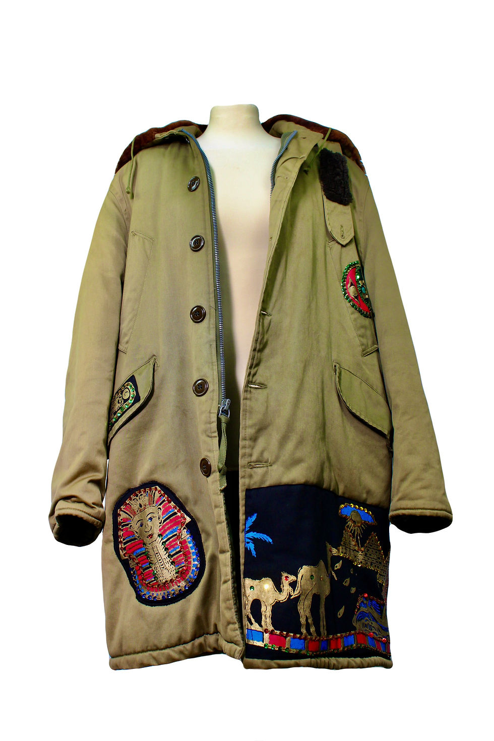 Thumbnail: Custom Upcycled Egyptian Applique Coat