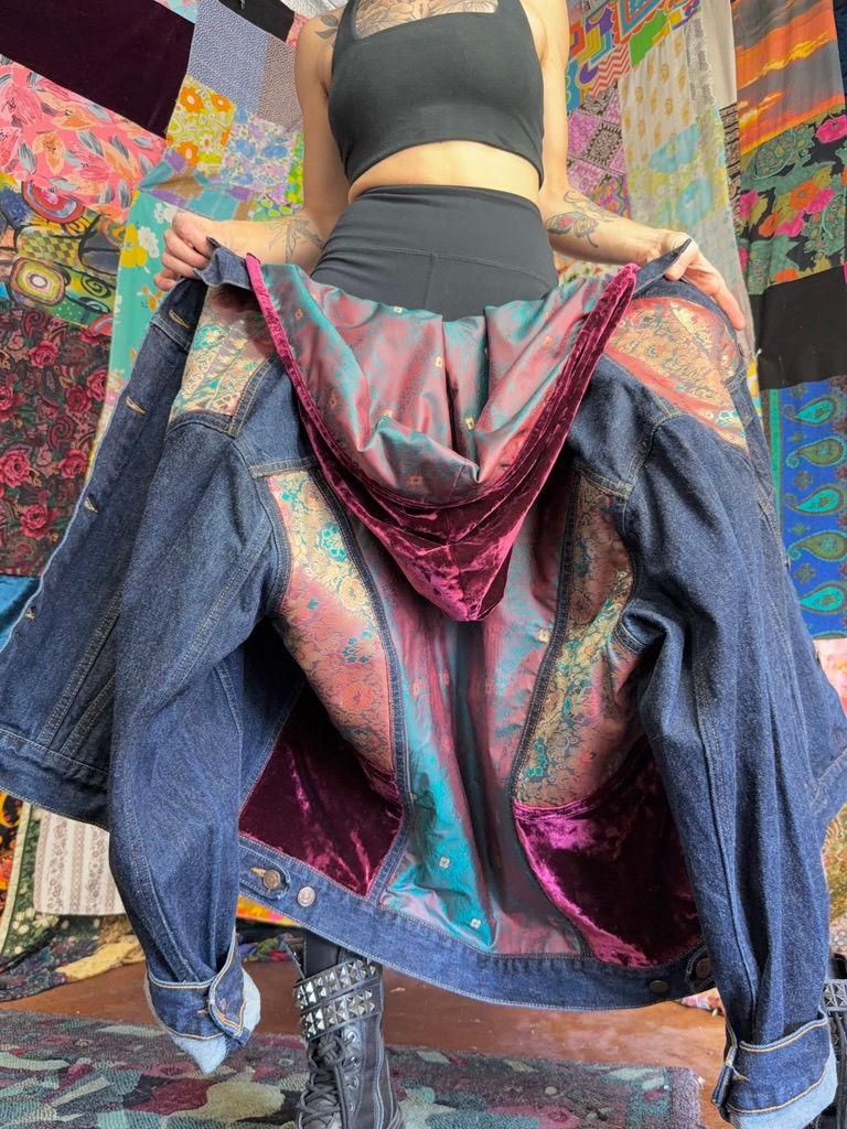 Thumbnail: OOAK Opulent Patchwork Levi's Denim Jacket - XXL