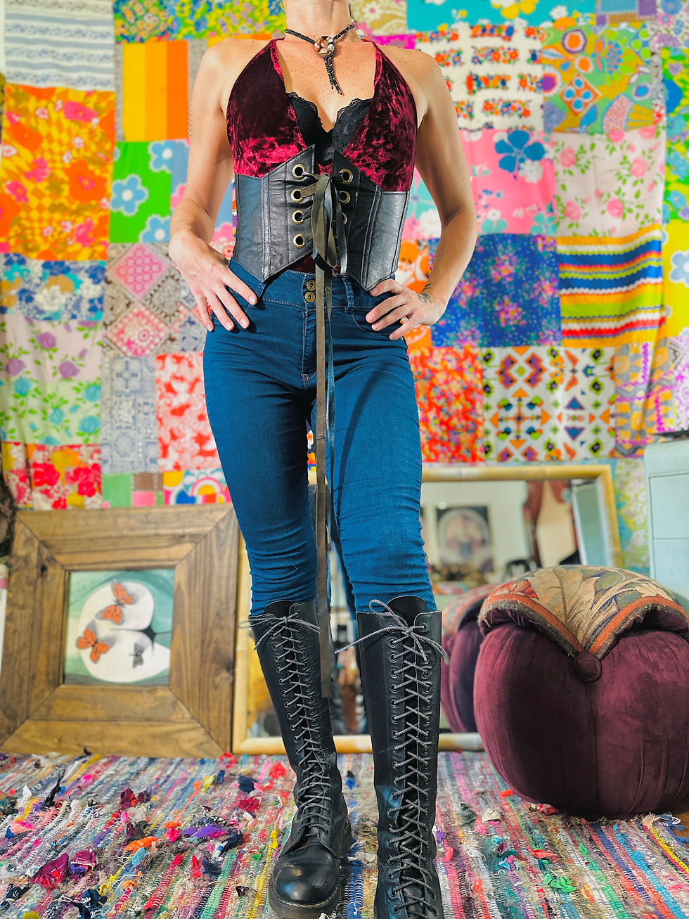 Thumbnail: RTO Ethical Leather Corset Belt - XS-M