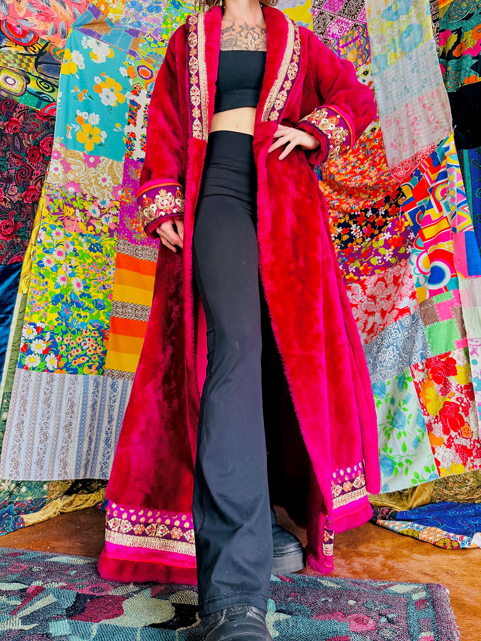Thumbnail: OOAK Embellished Robe Coat -