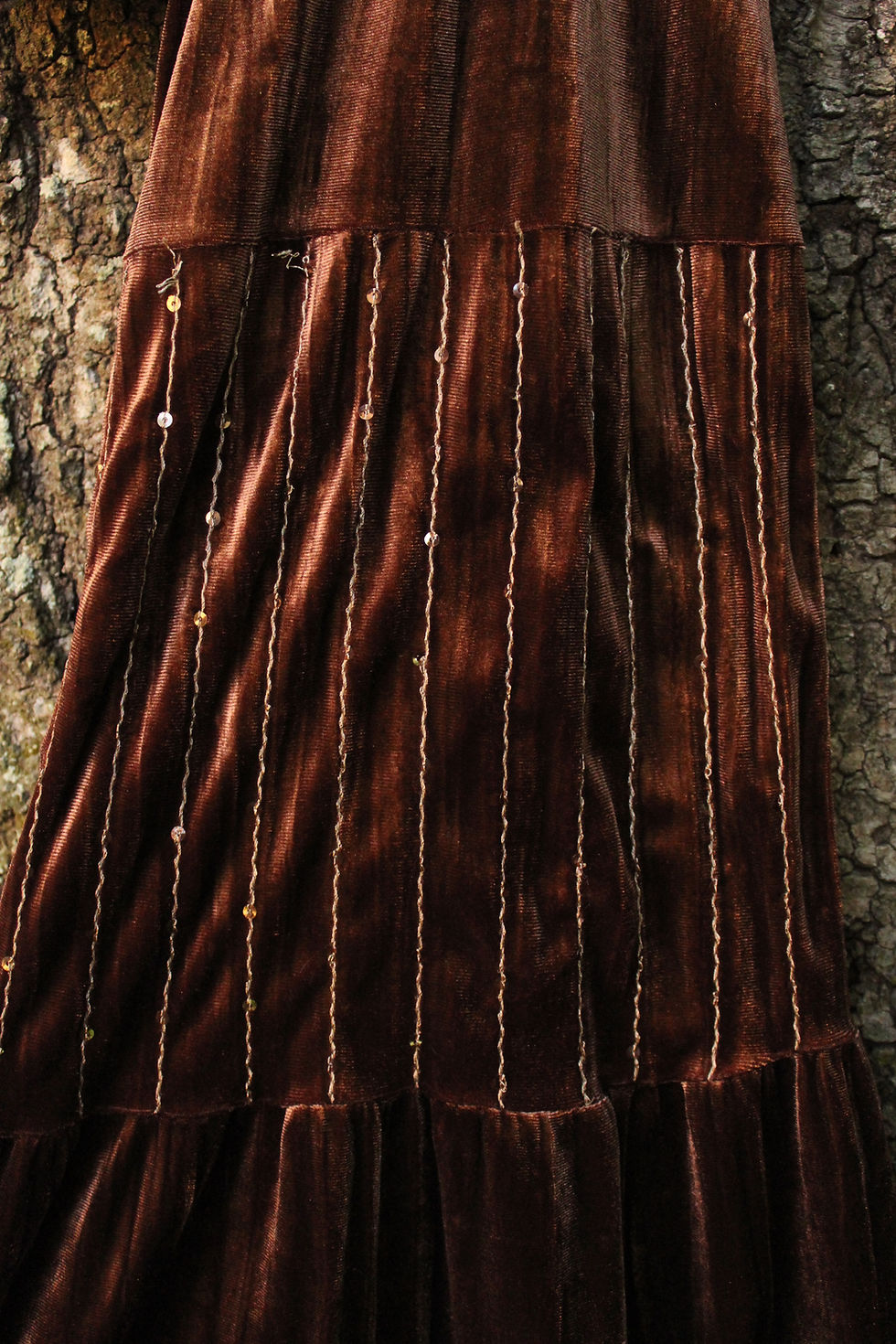 Thumbnail: Upcycled Velvet Bell Bottom Leg Warmers