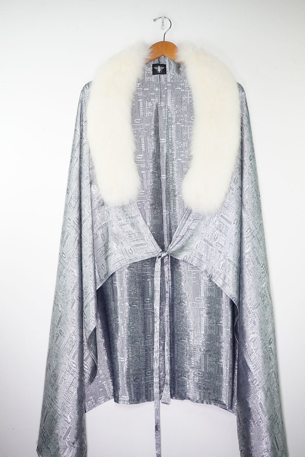 Thumbnail: OOAK Metallic Fox Fur Floof Cape - OS