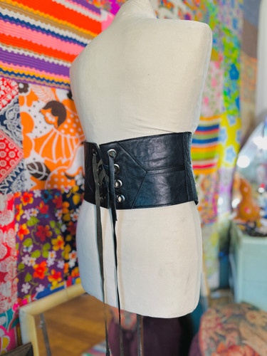 RTO Ethical Leather Corset Belt L/XL+ reclaimthreads