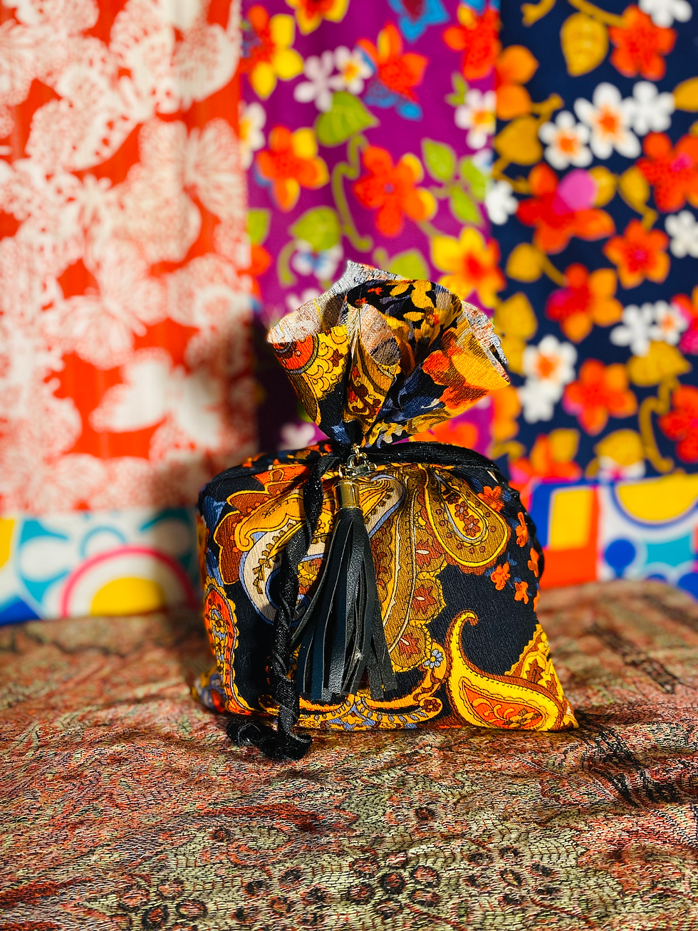 Thumbnail: OOAK Bold Floral Paisley Poi Gift Set