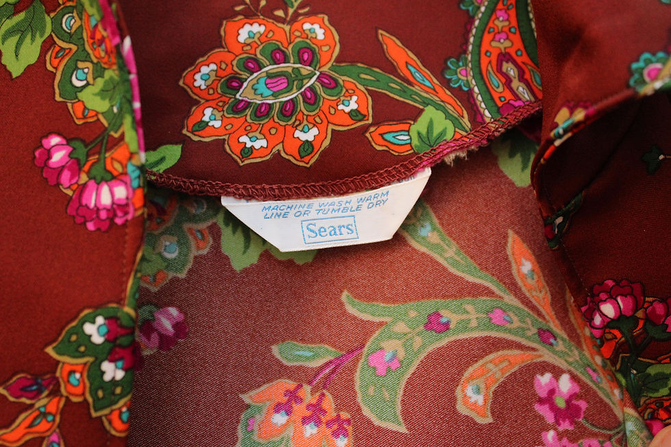 Thumbnail: Upcycled 60s Floral Paisley Robe