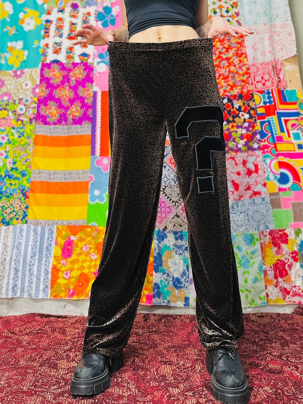 Thumbnail: OOAK Ornate Velvet Tipper ? Lounge Pants - M/L