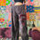 Thumbnail: OOAK Velvet Paisley Tipper ? Lounge Pants - M +/-