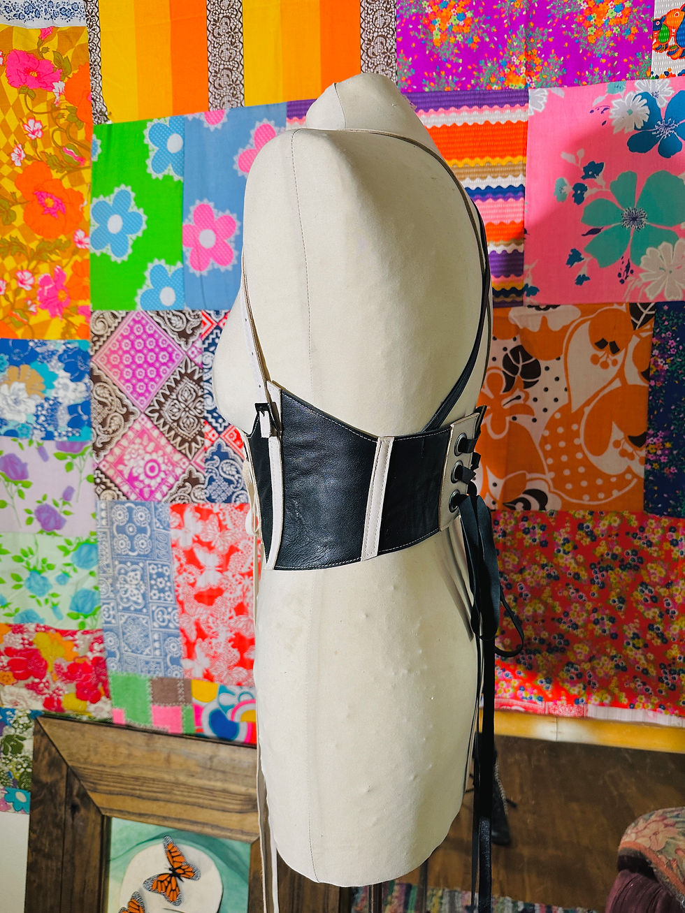 Thumbnail: RTO Ethical Leather Corset Bustier - OSFM