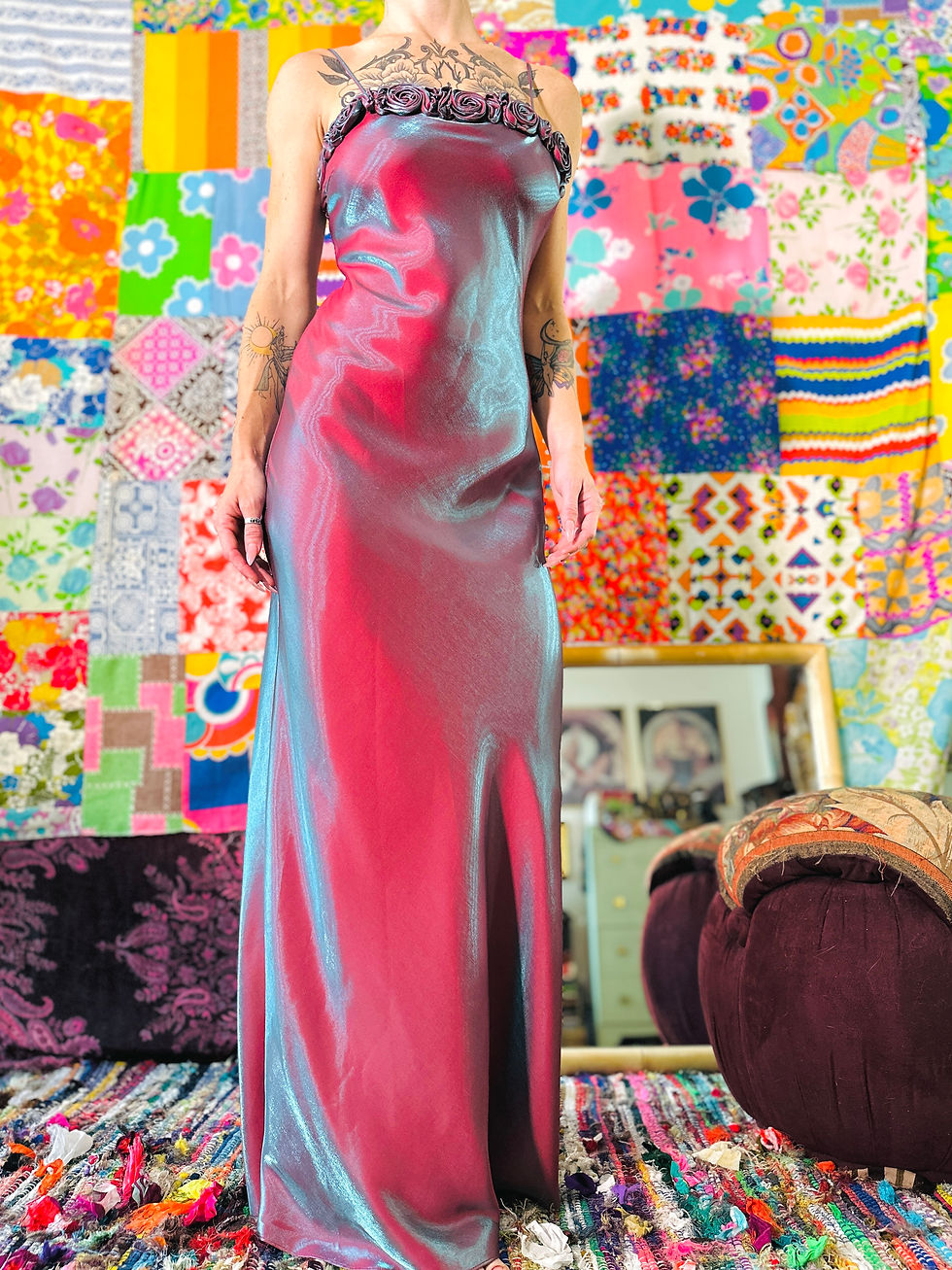 Thumbnail: 90s/Y2K Color Shifting Evening Gown - S
