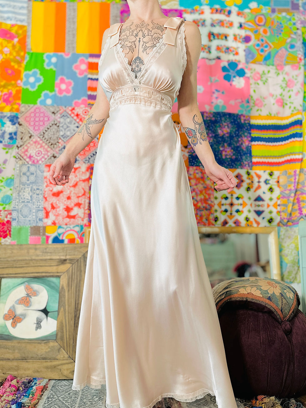 Thumbnail: 90s Dior Silky Nightgown - M