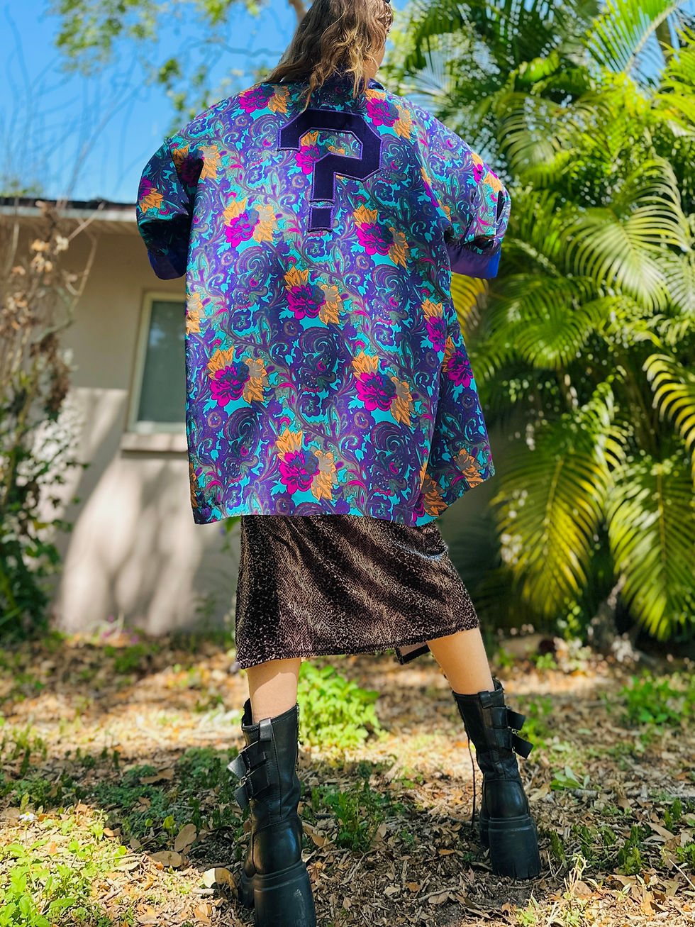 Thumbnail: OOAK Floral Paisley Tipper ? Robe - OSFM