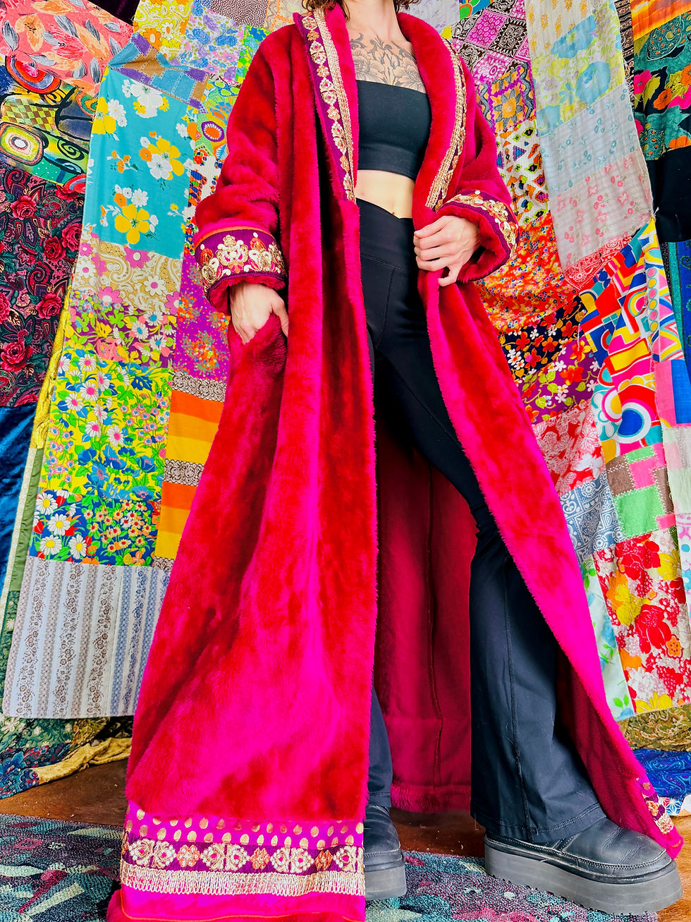 OOAK Embellished Robe Coat -