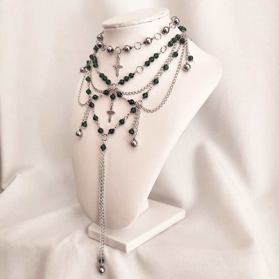 Miniatura: Colar/Choker Exorcism (versão verde escuro)