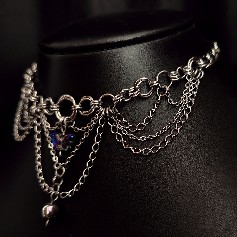 Miniatura: Colar/Choker "Chainmail Butterfly"