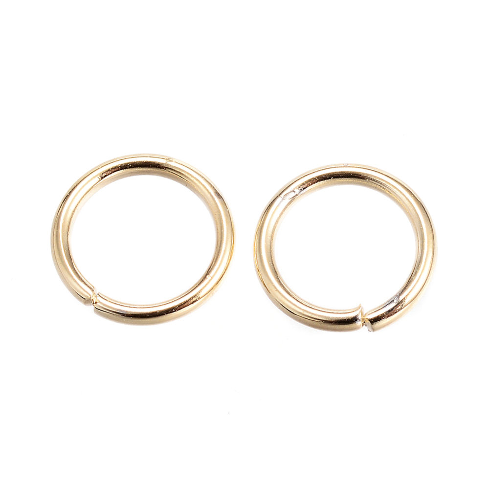 Argola Aço Inoxidável Folheado Ouro 18k 8x1