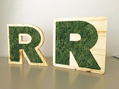 lettrage végétal ossature bois.