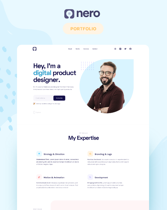 Portifolio website example