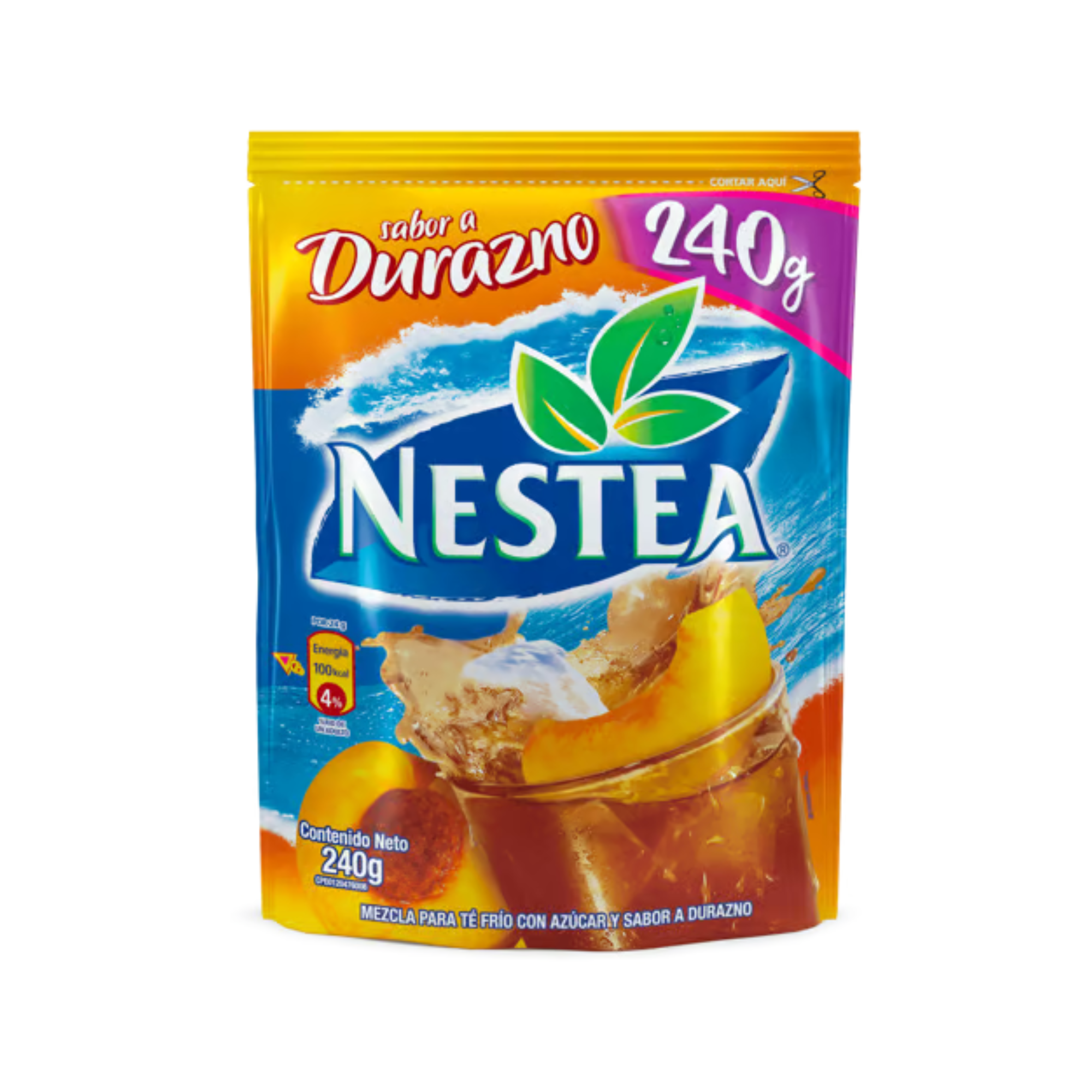 NESTEA® Durazno Bebida en Polvo Sobre (Peach Iced Tea Mix Powder drink) -240 g