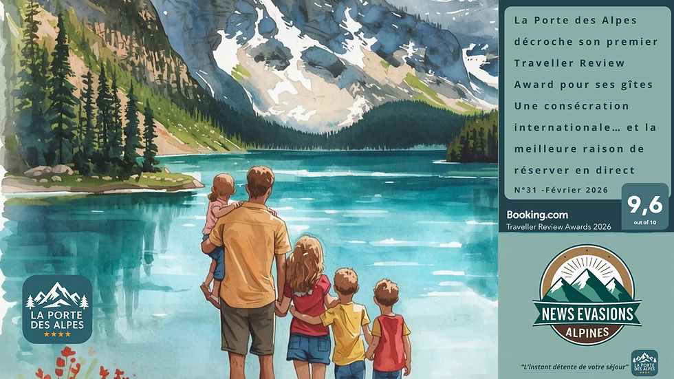 Traveller Review Award 2026 Booking.com – Gîte La Porte des Alpes à Chambéry en Savoie – Note 9,6 sur 10