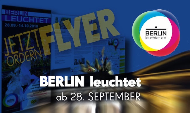 BERLIn leuchtet Flyer bei DIE MITTE e.V.