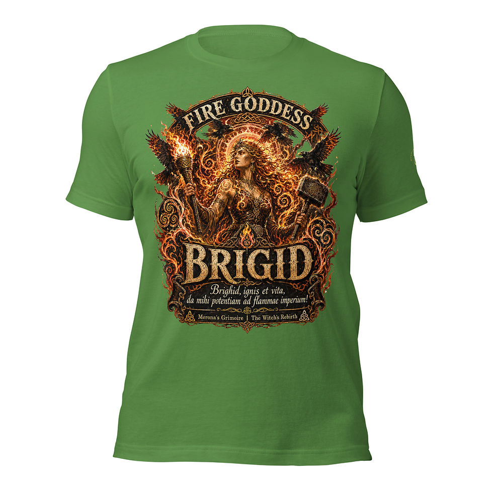 Thumbnail: Fire Brigid Witch's Rebirth Unisex T-Shirt