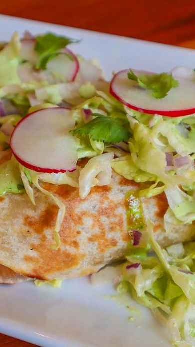 Chimichangas, Cantaritos & Creamy Jalapeño Sauce 