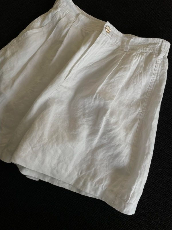 Thumbnail: Summer White Wide-Leg Linen Shorts