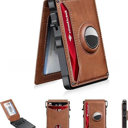 Thumbnail: Mens Carbon Fiber Wallet with Airtag Slot
