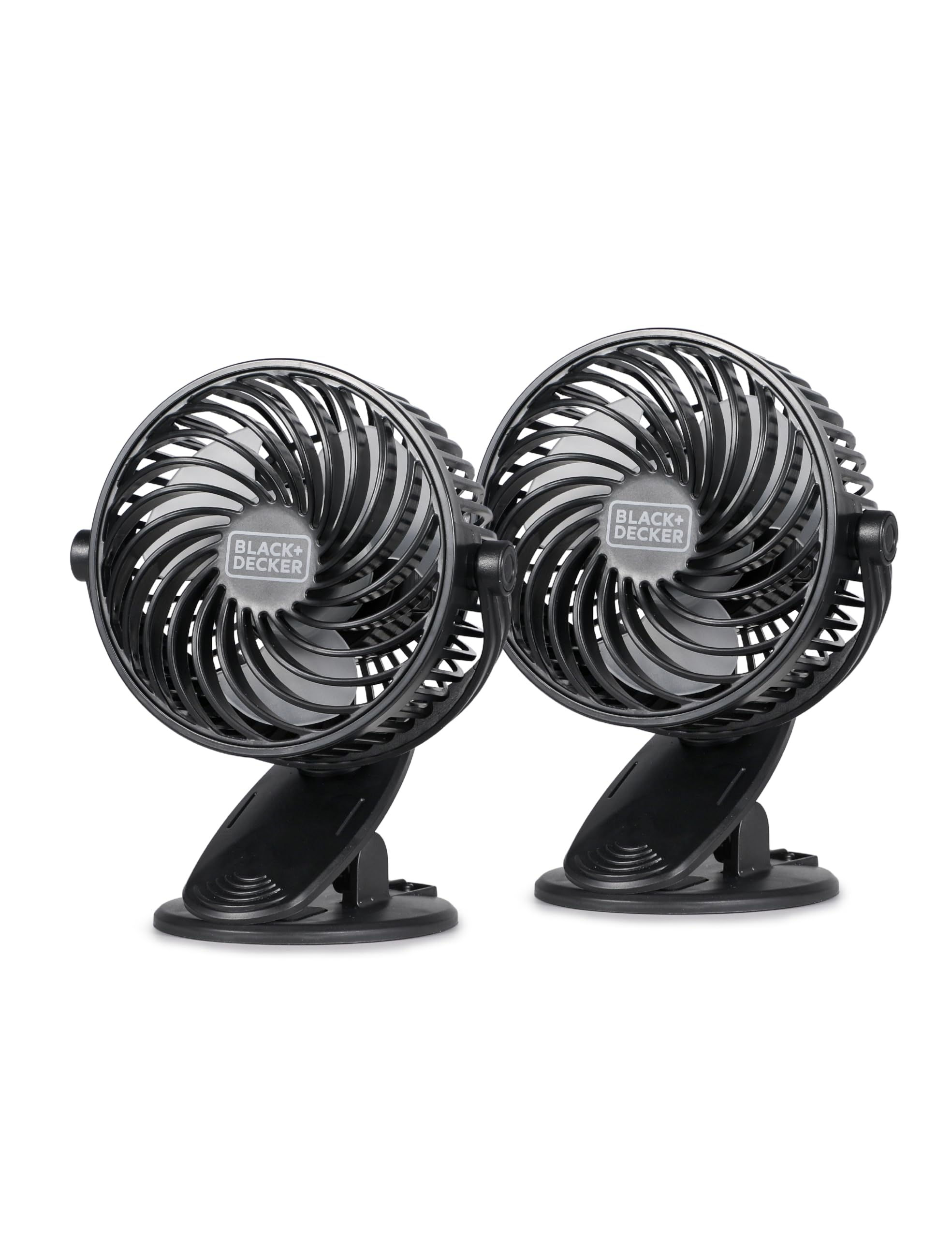 BLACK+DECKER 4" Convertible Cooling Fan Clip Fan and Standing Fan for Home or Of