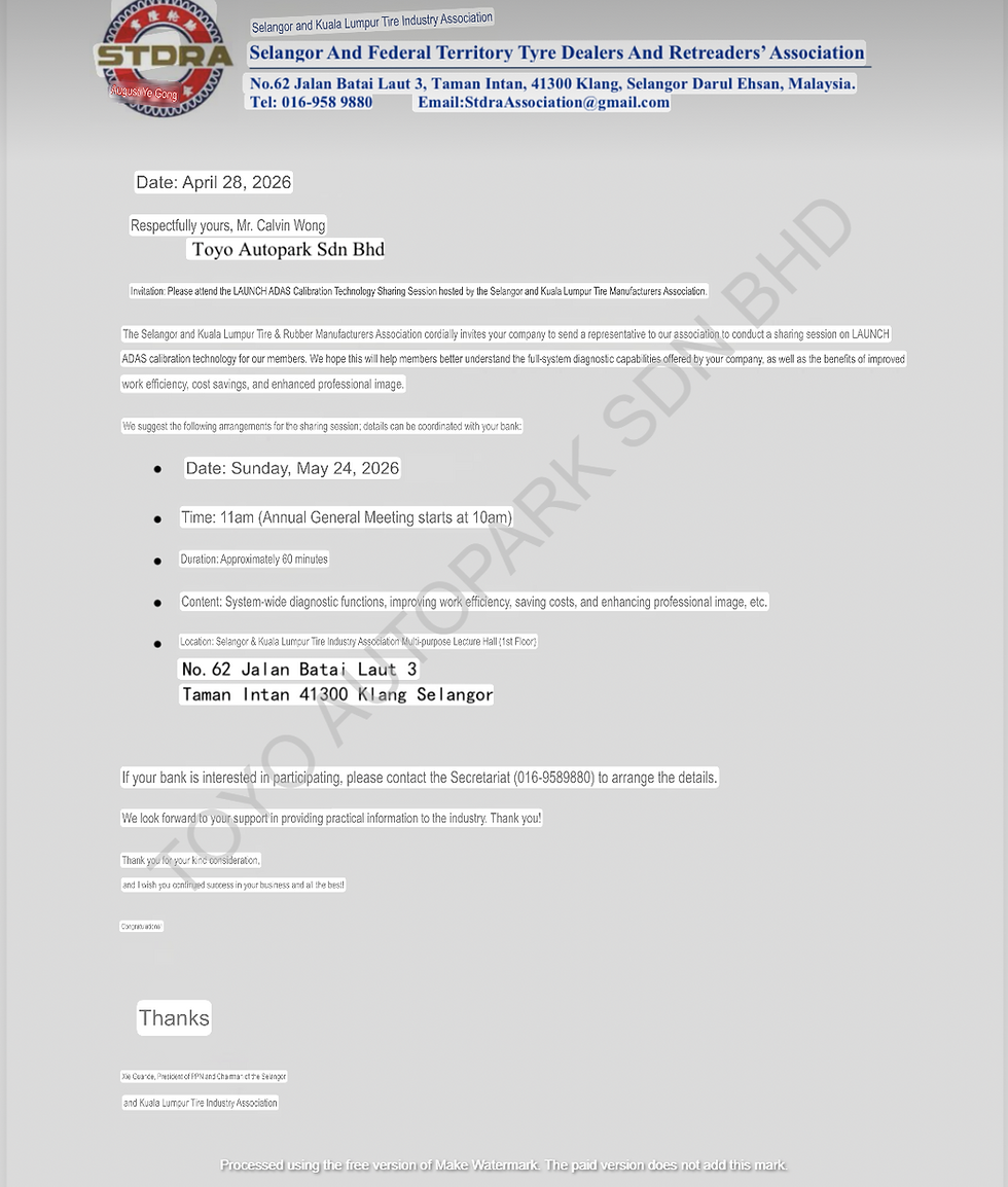 Google translated invitation letter by STDRA