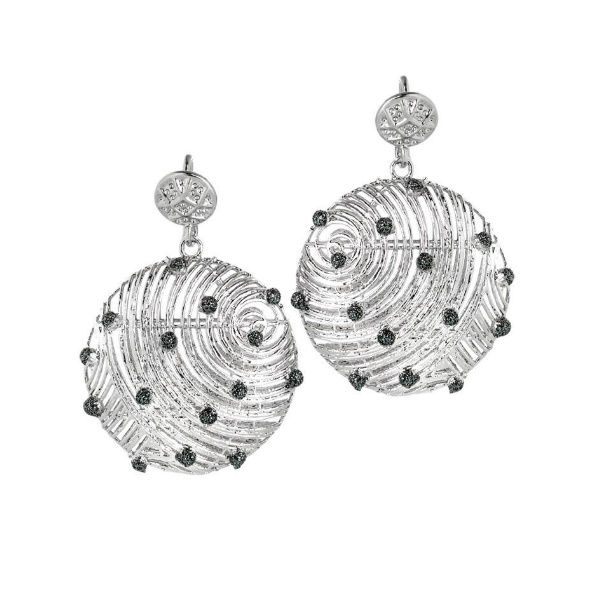 BOCCADAMO Orecchini con pendenti circolari e punti luce in glitter XOR239