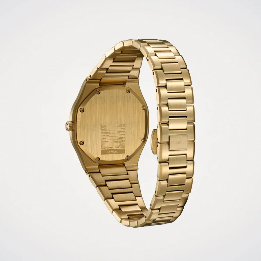 Miniatura: D1 MILANO ULTRA THIN GOLD 34 MM UHBL02