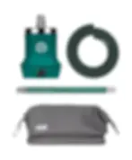 Amotion Roam - Forest Green - סט נרגילה לטיולים עם תיק צינור וידית