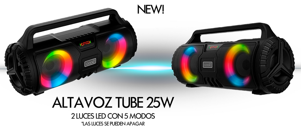 Miniatura: ALTAVOZ BLUETOOTH COOL TUBE 25W NEGRO