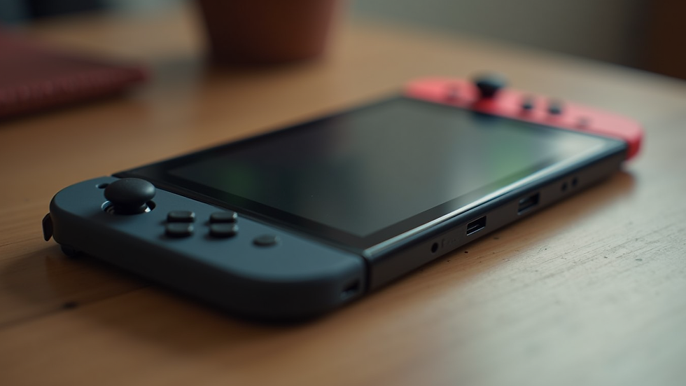Vista lateral de la Nintendo Switch 2 con Joy-Con acoplados