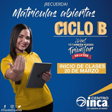 ¡EMPIEZA A RECORRER TU CAMINO AL ÉXITO, MATRÍCULAS ABIERTAS PARA CICLO B!