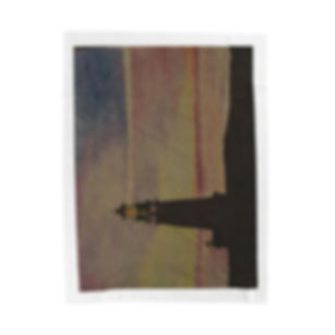 Lighthouse Sunset Velveteen Plush Blanket — Cozy Nautical Throw