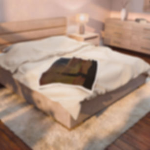 Lighthouse Sunset Velveteen Plush Blanket — Cozy Nautical Throw