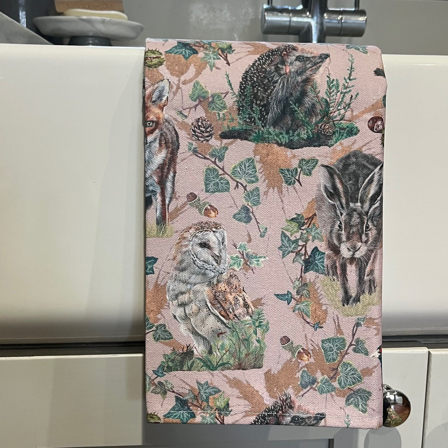 Norfolk Wildlife Taupe Tea Towel