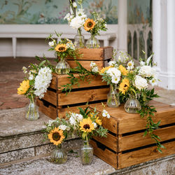 Sunflower ceremony flowers at Wasing Park