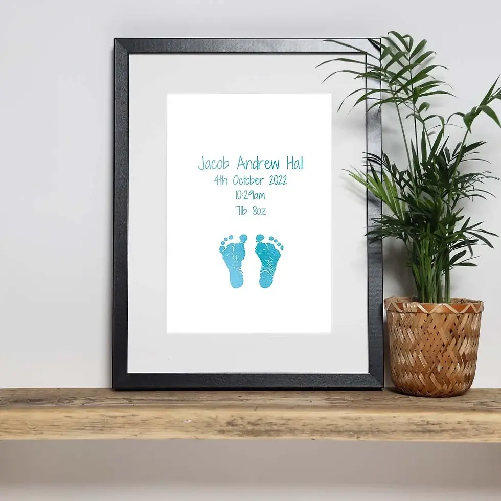 foil print hand and feet prints