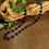 Thumbnail: Navy Blue Flat Beaded Necklace 