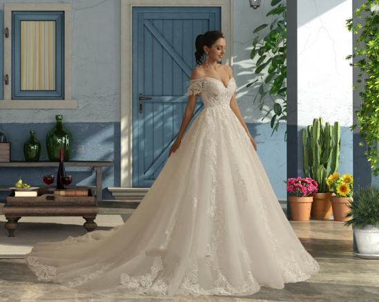 NOVIA GAHLIA | Traje de novia outlet de corte princesa y escote corazón