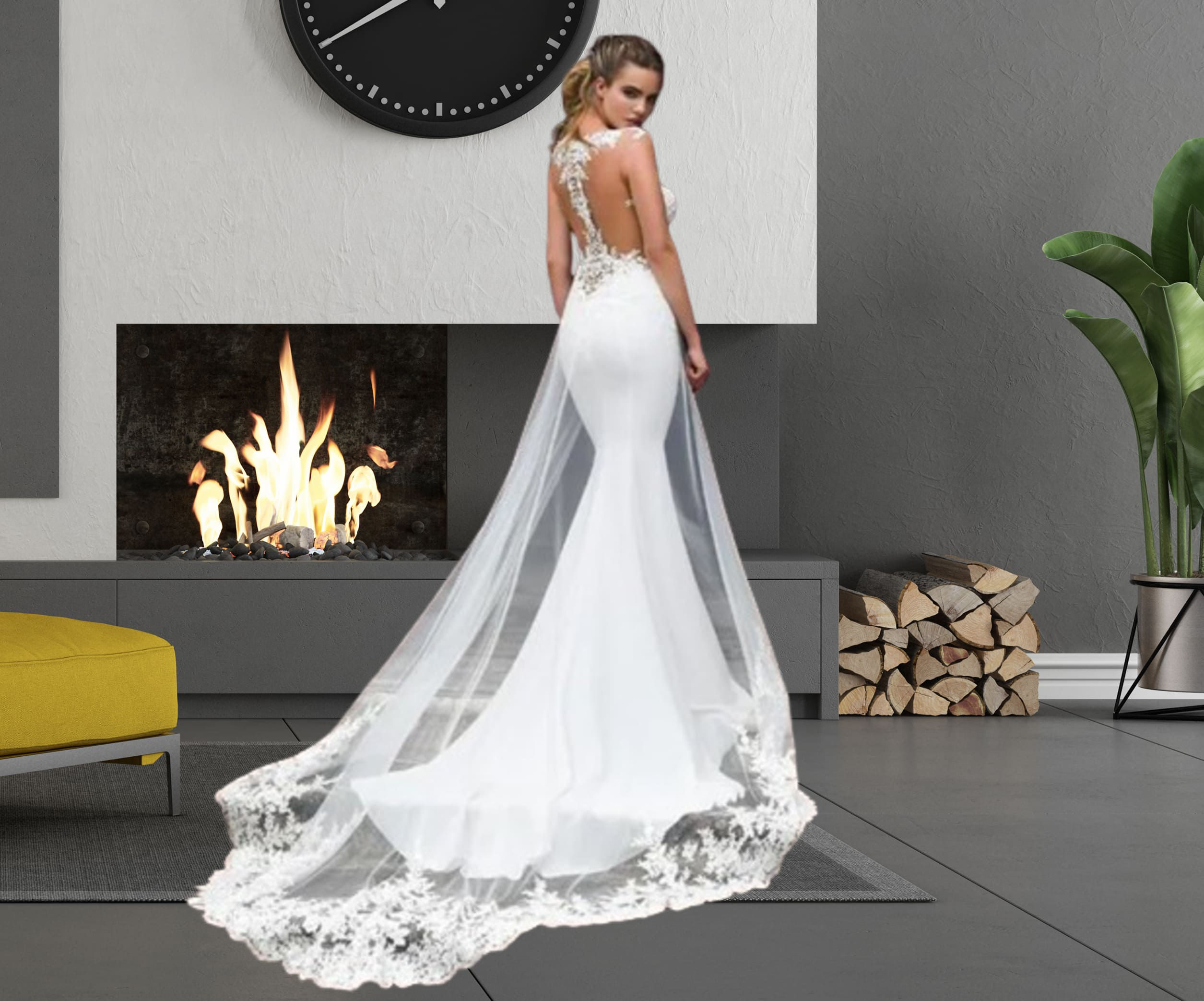 NOVIA BIANCA | Traje de novia low cost de corte sirena para boda romántica