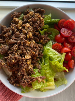 Delicious Ground Beef Salad - Healthy and Quick Supper Meal Idea