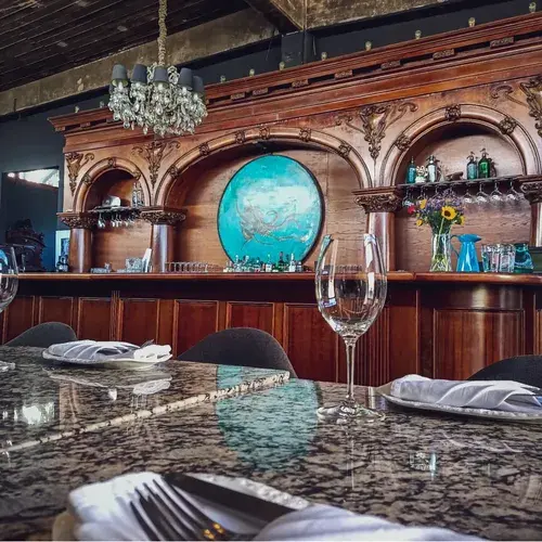 The dining room at Manzanilla restaurant in Ensenada