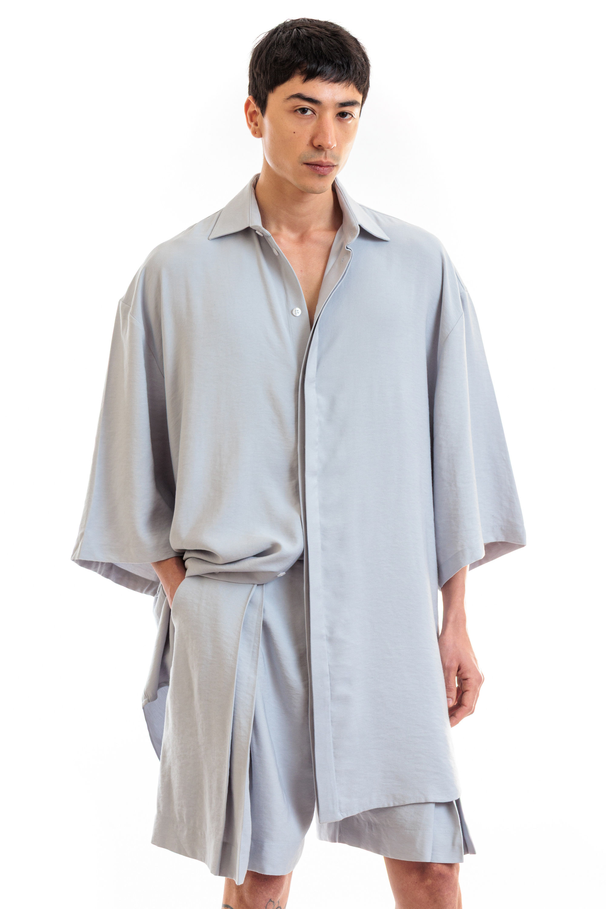 Camisa Oversized Azul Clara
